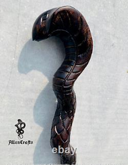 Bâton de marche en bois avec design de serpent unique nouveau style cadeau