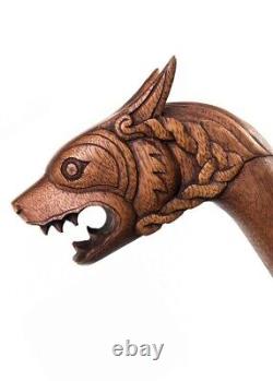 Bâton de marche en bois sculpté à la main avec dragon - Cadeau de canne design pour hommes et femmes