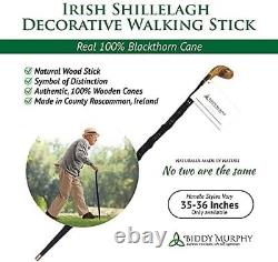 Bâton de marche irlandais en bois de Shillelagh importé pour hommes, fabriqué à la main en 100% aubépine