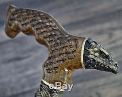 Canne Bâton De Marche Bronze Dragon En Bois En Bois Fabriqué À La Main Cannes Accessoires Pour Hommes Nouveau
