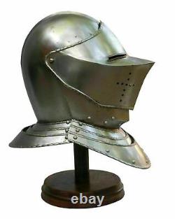 Casque Médiéval Crusaderbarbuda Knight Viking Armour Templar Pig Face Casque