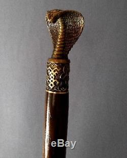 Cobra Bronze Main Canne Bâton En Bois Cadeau Unique Accessoires Pour Hommes