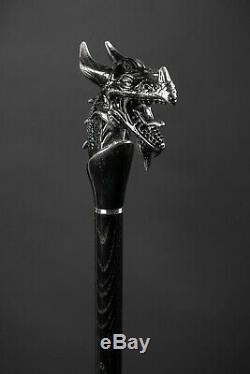 Dragon Exclusif Bâton De Marche, Canne À La Main En Bois, Sculpté À La Main Bâton De Randonnée