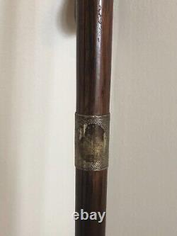 Henry Perkins & S. Londres Angleterre Cane En Bois/bâton Walking Argent Sterling 1930