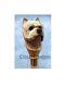 Poignée De Tête De Chien Sculptée Style Unique Bâton De Marche En Bois Cane Cairn Terrier Cadeau
