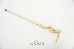 Sirène Perfect Walking Cane Main En Bois Stick Made Carved Personnel Crafted Main