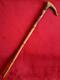 Walking Stick Cane Wooden Embossed Colored Dragon God Bird Bamboo