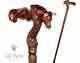 Wooden Ox Bull Cane Walking Stick Ergonomic Palm Grip Poignée Canne À Pied